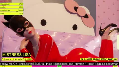  MISTRESS LISA  FIRST 3DXCHAT CAMGIRL   3dxchat anime gaming mistress domina online show from October 10, 6:14 am